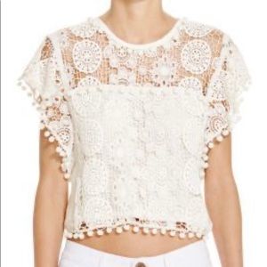 🤍 Tularosa Kennedy white crochet top size small